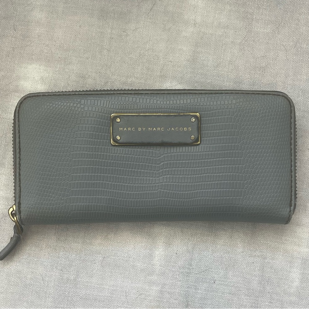 Marc by Marc Jacobs Gray Snake Envelope Wallet